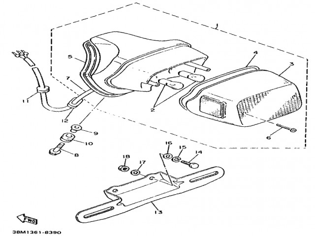 Piloto trasero Yamaha Virago 535 1988-1995