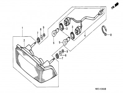 Piloto trasero Honda Revere 650 1988-1993