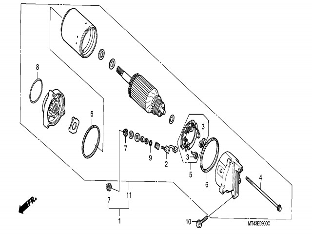 Motor arranque Honda Vfr 750 1990-1993