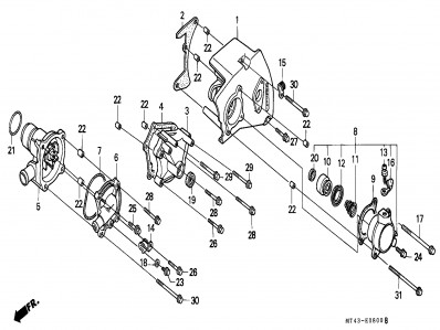 Tapa eje selector Honda Vfr 750 1990-1993