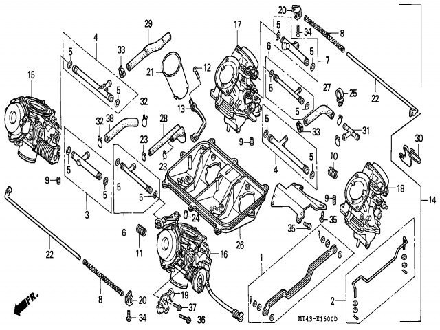 Bateria carburadores Honda Vfr 750 1990-1993