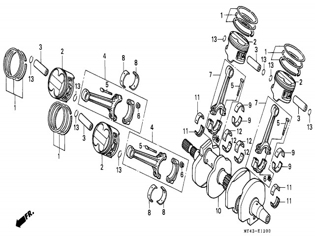 Cigueñal Honda Vfr 750 1990-1993