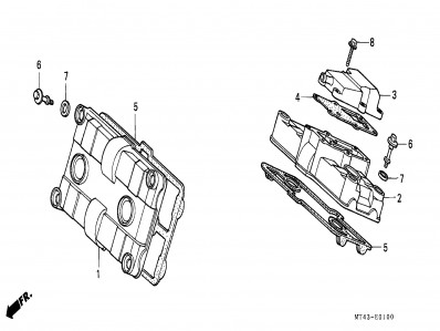 Tapa de balancines delantera Honda Vfr 750 1990-1993