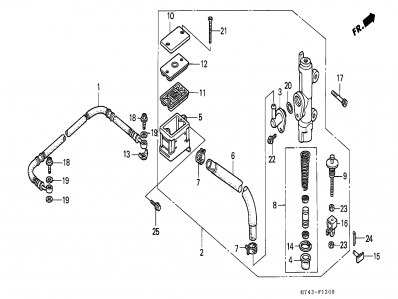 Bomba freno trasero Honda Vfr 750 1990-1993