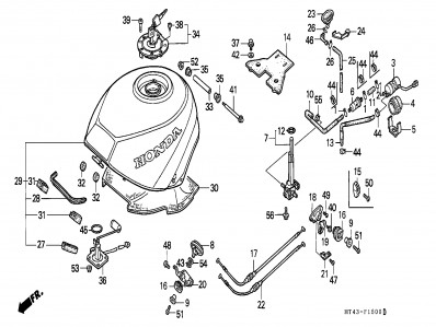 Mando grifo gasolina Honda Vfr 750 1990-1993