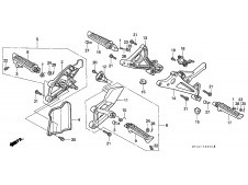 Soporte estribera delantero izquierdo Honda Vfr 750 1990-1993