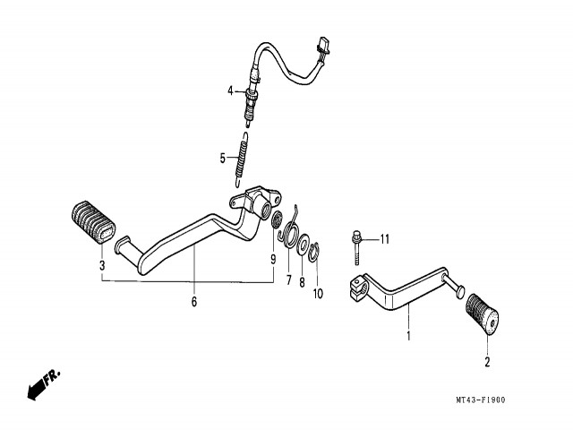 Interruptor freno trasero Honda Vfr 750 1990-1993