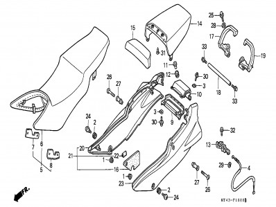 Cacha derecha varios colores Honda Vfr 750 1990-1993