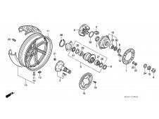 Rueda trasera Honda Vfr 750 1990-1993