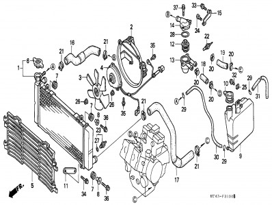 Deposito anticongelante Honda Vfr 750 1990-1993