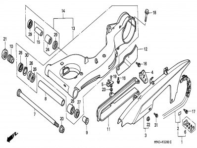 Basculante Honda Vfr 750 1990-1993