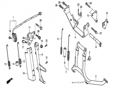 Interruptor pata de cabra Honda Vfr 750 1990-1993