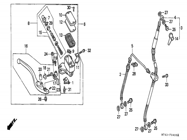 Bomba freno delantero Honda Vfr 750 1990-1993