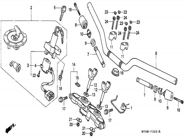 Cerraduras completas Honda Cb 500 1998-2004