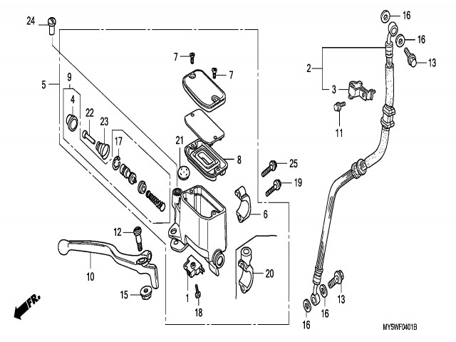 Bomba freno delantera brembo Honda Cb 500 1998-2004