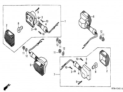 Intermitente delantero izquierdo Honda Cb 500 1998-2004