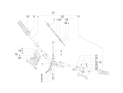 Maneta freno trasera Piaggio Zip 2t 50 2008-2014