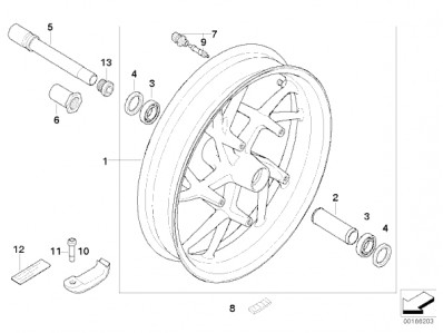 Sensor de presión rueda delantera Bmw F800 st 800 cc 2006 - 2008