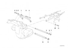 Soportes de motor (pareja) Bmw R850 r 2003 - 2009