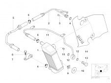 Radiador de aceite izquierdo Bmw R850 r 2003 - 2009