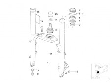 Puente de horquilla Bmw R850 r 2003 - 2009
