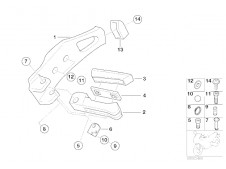 Estribera trasera derecha Bmw R850 r 2003 - 2009