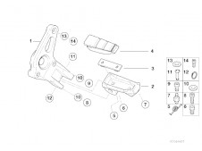 Estribera delantera izquierda Bmw R850 r 2003 - 2009