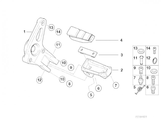 Estribera delantera izquierda Bmw R850 r 2003 - 2009