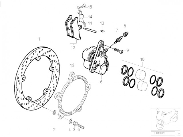 Disco de freno delantero Bmw R850 r 2003 - 2009