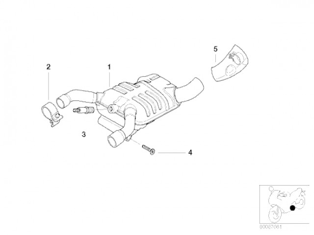 Colector marmita Bmw R850 r 2003 - 2009