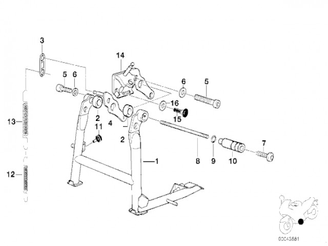 Caballete Bmw R850 r 2003 - 2009