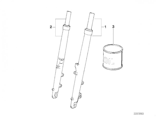Barra completa derecha Bmw R850 r 2003 - 2009
