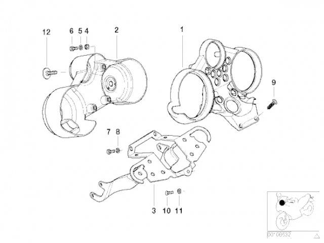 Bandeja de relojes Bmw R850 r 2003 - 2009