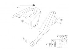 Asideros anclaje maletas con transportín Bmw R850 r 2003 - 2009