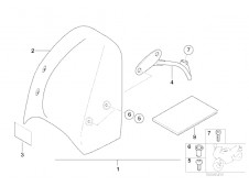 Soportes cúpula Bmw R850 r 2003 - 2009