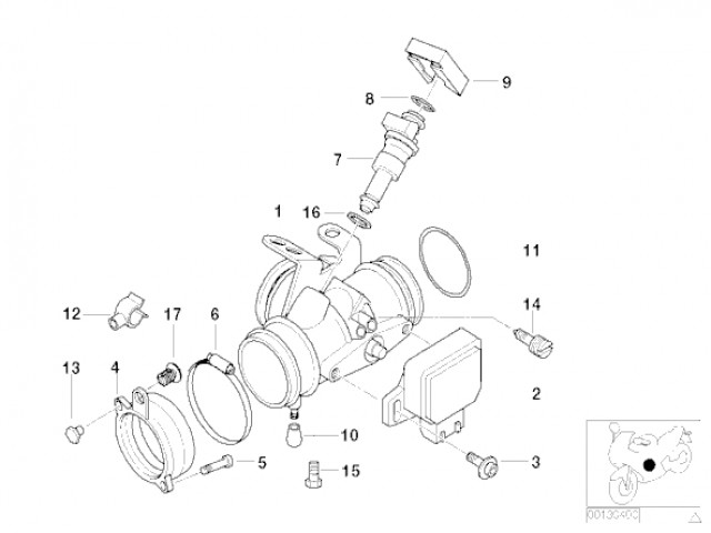 Batería de inyección izquierda Bmw r1100 s 1996 - 2005