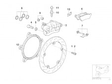 Pinza de freno trasera Bmw R850 r 2003 - 2009