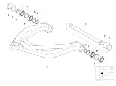 Eje del basculante delantero Bmw R850 r 2003 - 2009