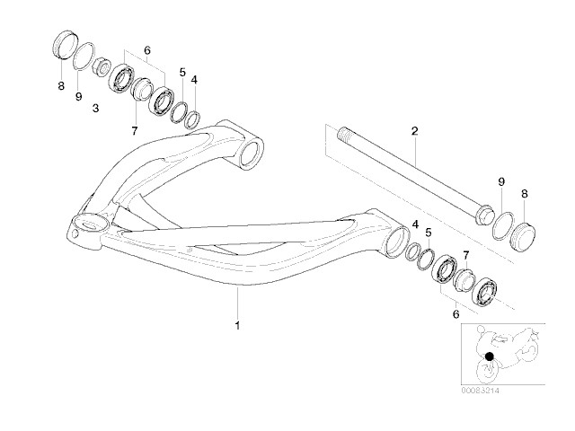 Basculante delantero Bmw R850 r 2003 - 2009