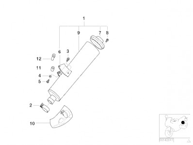 Silencioso Bmw R850 r 2003 - 2009