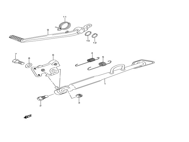 Pata de cabra Suzuki V strom 650 2004-2006