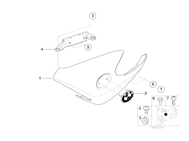 Embellecedor aireador derecho Bmw R850 r 2003 - 2009