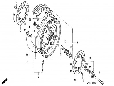 Disco freno delantero izquierdo Honda Cbr 600 1991-1996
