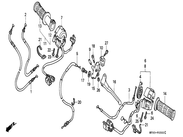 Cable aire Honda Cbr 600 1991-1996