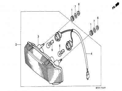 Piloto trasero Honda Cbr 600 1991-1996