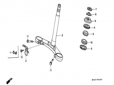 Tija inferior Honda Cbr 600 1991-1996