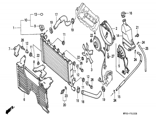 Cubre radiador Honda Cbr 600 1991-1996