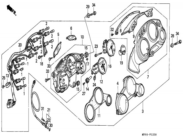 Reloj cuenta vueltas Honda Cbr 600 1991-1996