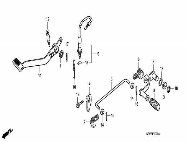 Interruptor freno trasero Honda Cbr r 125 2008-2009