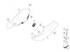 Embellecedor deposito izquierdo Bmw K1200 r 2004 - 2008